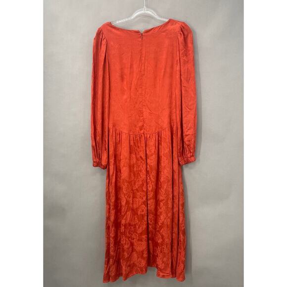 B37 Love Whit Jacquard Midi Dress Womens Medium Long Sleeves - Picture 3 of 7